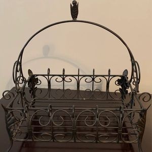 Southern Living black iron basket!